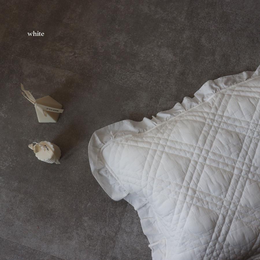 1点までネコポス可】中綿増量 french frill quilt ibul 枕カバー 約40