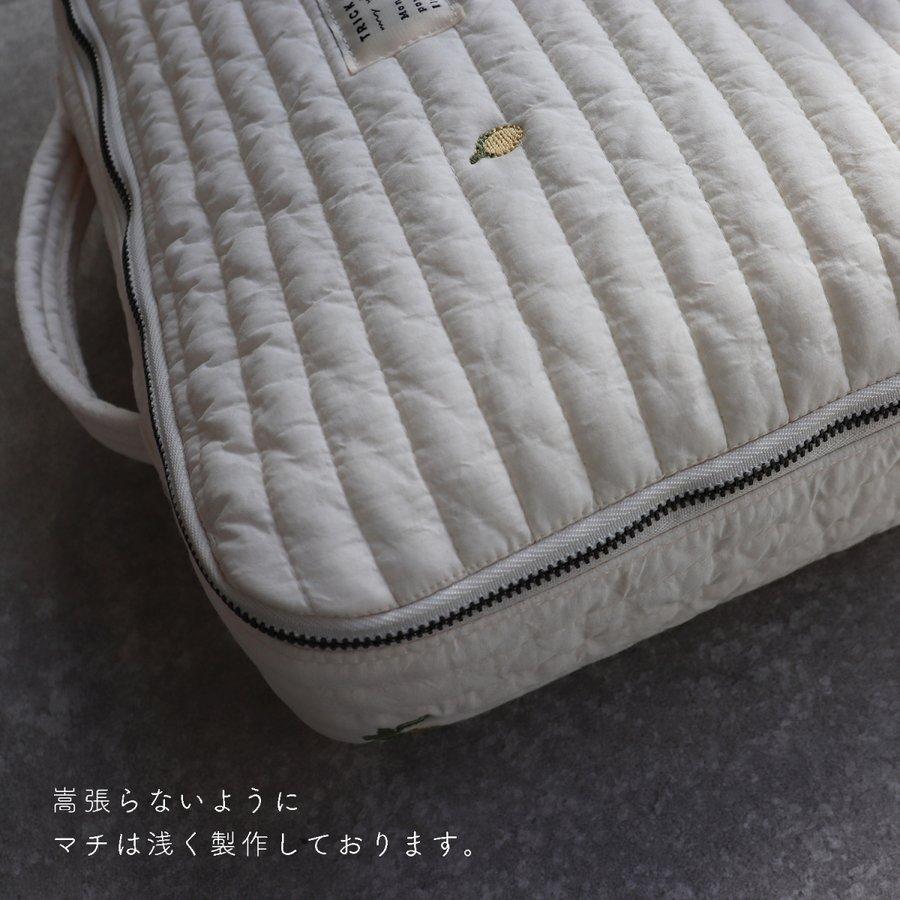 TRICK HOLIC quilting trunk bag 刺繍キルティングトランクバッグ　Mサイズ　おむつケース　おむつバッグ |  | 04