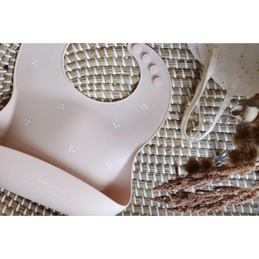 【1点までネコポス可】TRICK HOLIC シリコンビブ Silicone bib　cherry　お食事エプロン　シリコンビブ　お食事スタイ　さくらんぼ柄 |  | 02