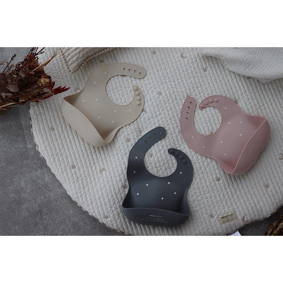 【1点までネコポス可】TRICK HOLIC シリコンビブ Silicone bib twinkle　お食事エプロン　お食事スタイ　星柄　離乳食 |  | 01