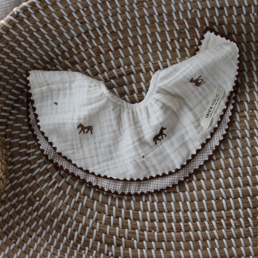 【予約販売 8/17, 20時〜8/20】【2点までネコポス可】new cotton bib　馬柄刺繍　TRICK HOLICオリジナルデザイン　コットン　スタイ　ビブ　トリックホリック |  | 15