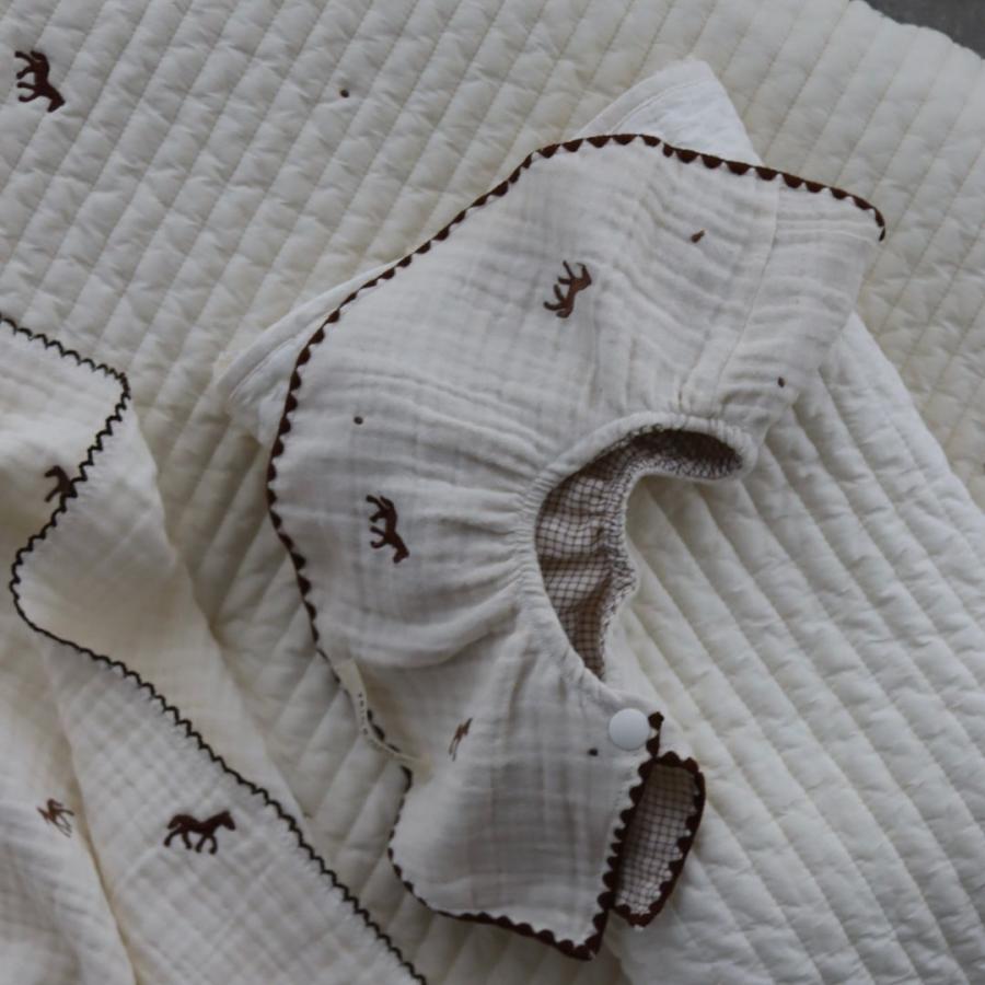 【予約販売 8/17, 20時〜8/20】【2点までネコポス可】new cotton bib　馬柄刺繍　TRICK HOLICオリジナルデザイン　コットン　スタイ　ビブ　トリックホリック |  | 18