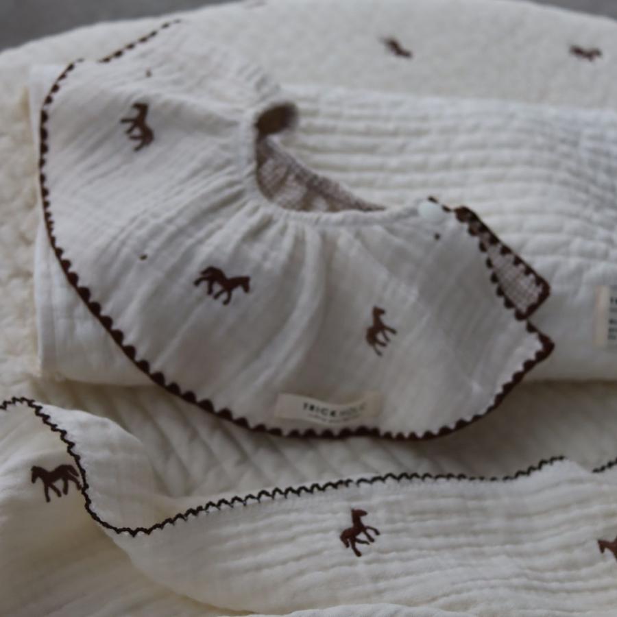 【予約販売 8/17, 20時〜8/20】【2点までネコポス可】new cotton bib　馬柄刺繍　TRICK HOLICオリジナルデザイン　コットン　スタイ　ビブ　トリックホリック |  | 16