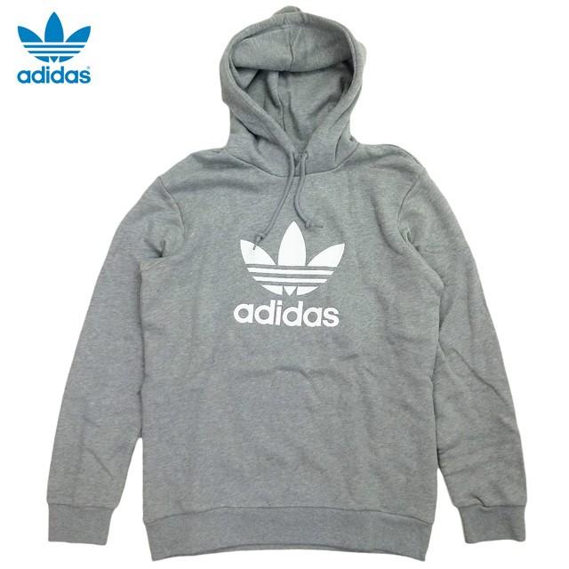 adidas ORIGINALS Trefoil Hoodie アディダス オリジナルス トレフォイル プルオーバーフーディ パーカー グレー