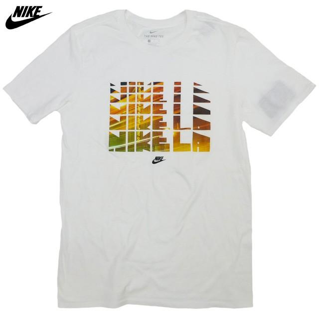 US限定 Nike Sports Wear L.A. Photo Tee ナイキ ロサンゼルス ゴツNIKE ブロックロゴ 白【ゆうパケット対応】｜trickortreat