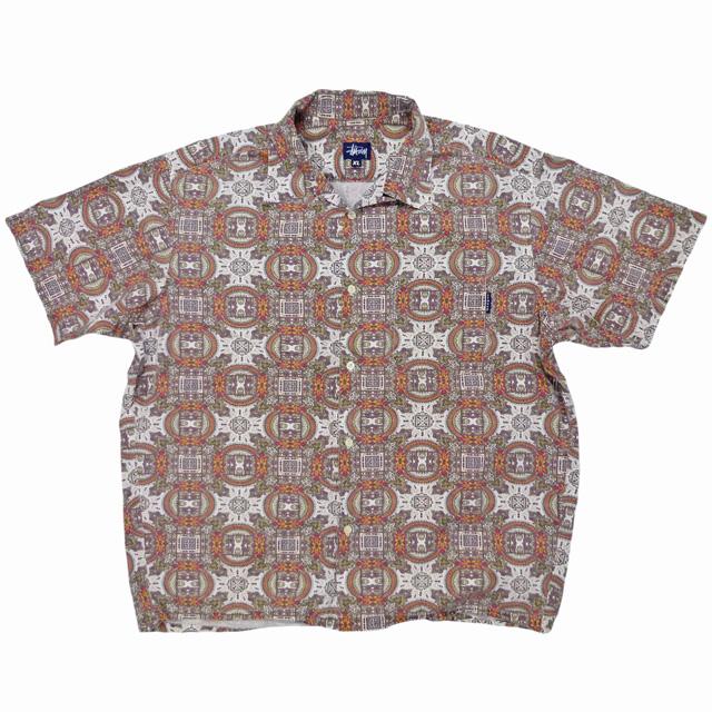 STUSSY Used 90-00's Made in USA Stussy All Over Pattern