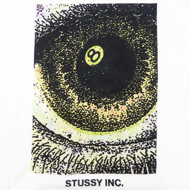 Stussy Acid Eye Tee ステューシー エイトボール ロゴ Tシャツ 半袖 カットソー 白 White【ゆうパケット対応】｜trickortreat｜02