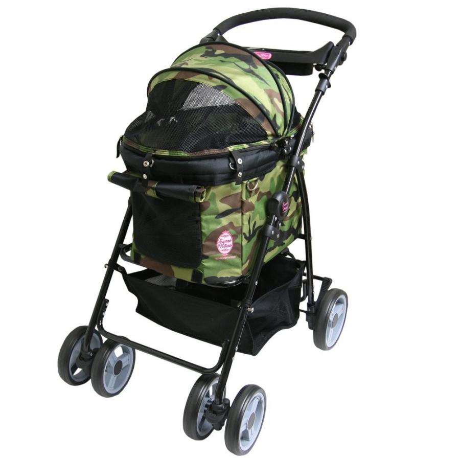 多機能ペットカート Dear Sweet Heart ディアスイートハート 柄タイプ ウッドランド(迷彩)