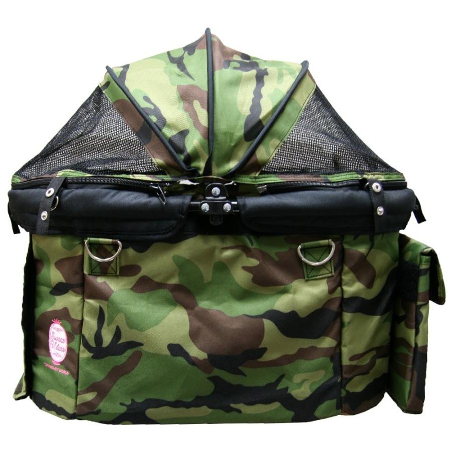 多機能ペットカート Dear Sweet Heart ディアスイートハート 柄タイプ ウッドランド(迷彩) ウッドランド バッグ スチール