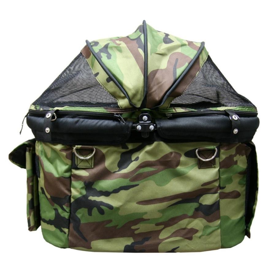 多機能ペットカート Dear Sweet Heart ディアスイートハート 柄タイプ ウッドランド(迷彩) ウッドランド バッグ スチール