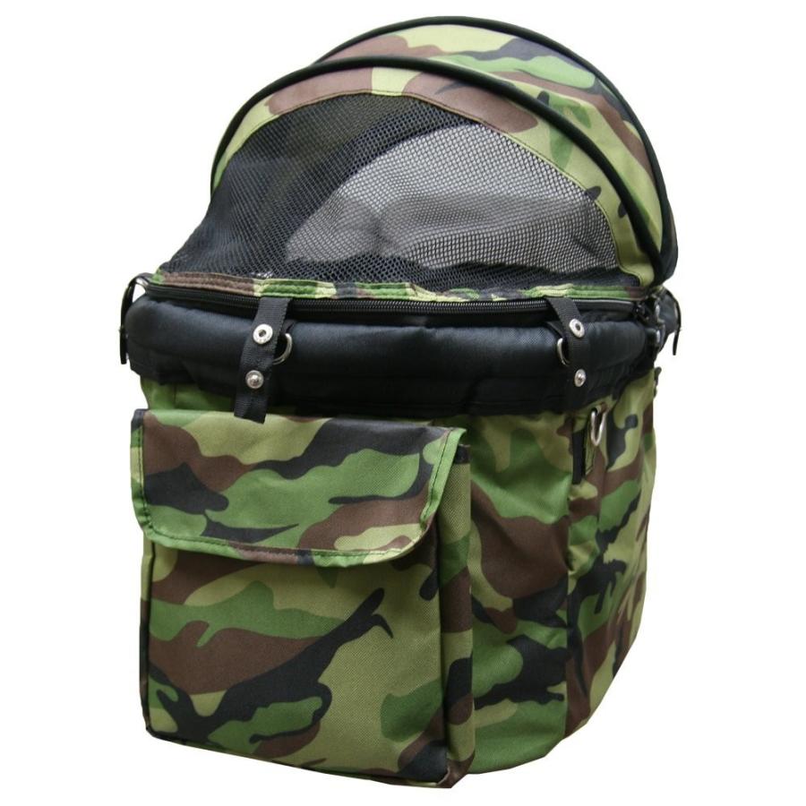 多機能ペットカート Dear Sweet Heart ディアスイートハート 柄タイプ ウッドランド(迷彩) ウッドランド バッグ スチール