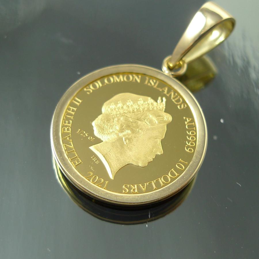 TRIDEA JEWELRY（トライディアジュエリー） 純金 k24 フェアリー コイン ペンダントトップ ソロモン 金貨 24金 1/25オンス  1.6g 妖精 エリザベス2世 メンズ レディース プレゼント ギフト 爆買 : トライディア ヤフー店 - 通販 - Yahoo!ショッピング