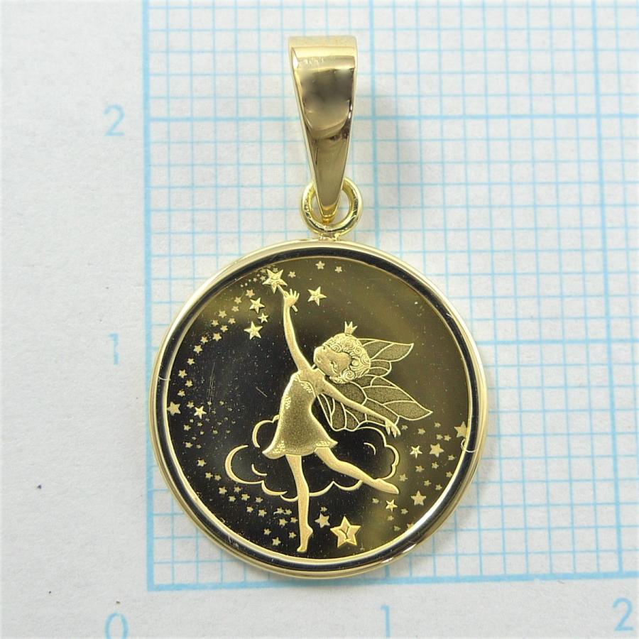 純金 k24 フェアリー コイン ペンダントトップ ソロモン 金貨 24金 1/25オンス 1.6g 妖精 エリザベス2世 メンズ レディース  プレゼント ギフト 確認用 K18 k24 コイン ペンダントトップ K24/K18ペンダントトップ(純金/コイン/ヘビモチーフ/1/