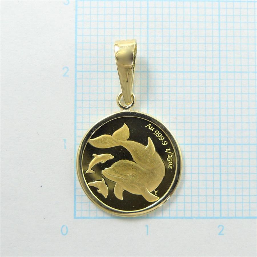 TRIDEA JEWELRY 純金 k24 ドルフィン コイン ペンダントトップ TRIDEA JEWELRY 純金 k24 ドルフィン コイン ペンダントトップ