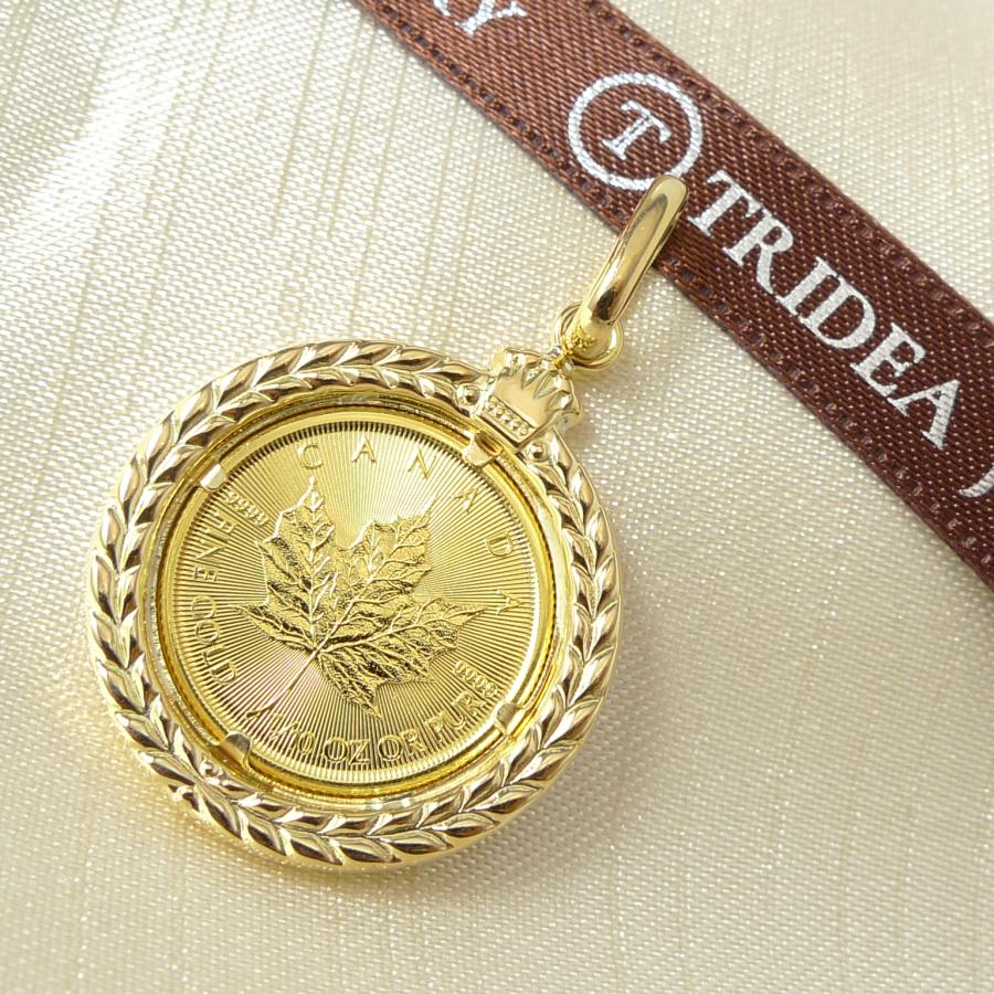 maI.レレレ販売 純金ペンダントトップ2点 TRIDEA JEWELRY（トライディアジュエリー） 純金 k24 メイプルリーフ