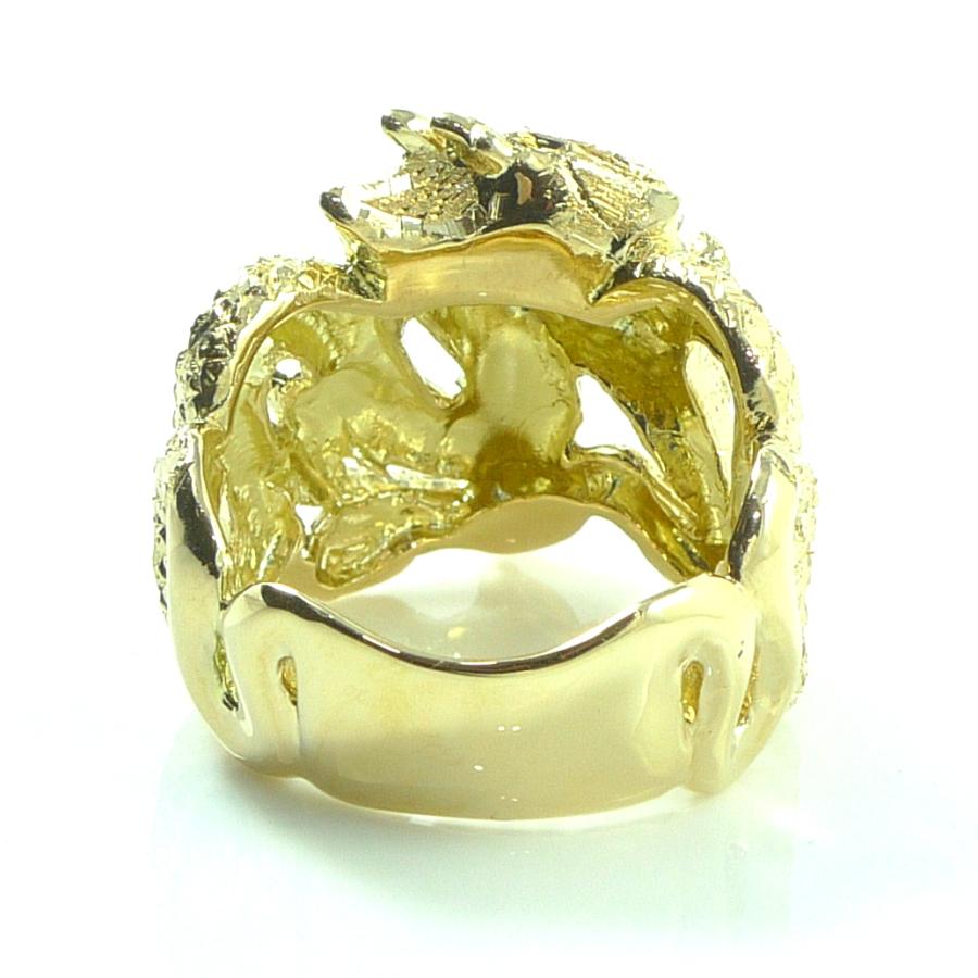 TRIDEA JEWELRY 18金 リング 龍 ドラゴン 16g メンズ 指輪 メンズ 
