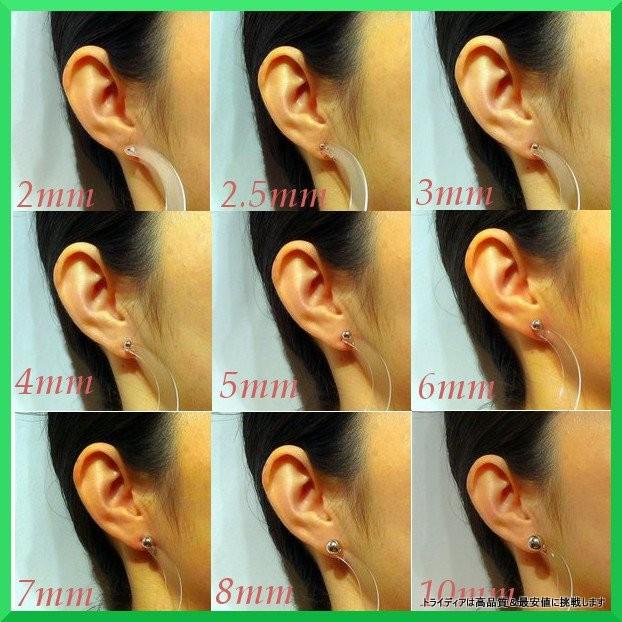 TRIDEA JEWELRY ホワイト ゴールド 丸玉 ピアス 片耳 3.5mm TRIDEA JEWELRY ホワイト ゴールド 丸玉 ピアス 片耳 3.5mm