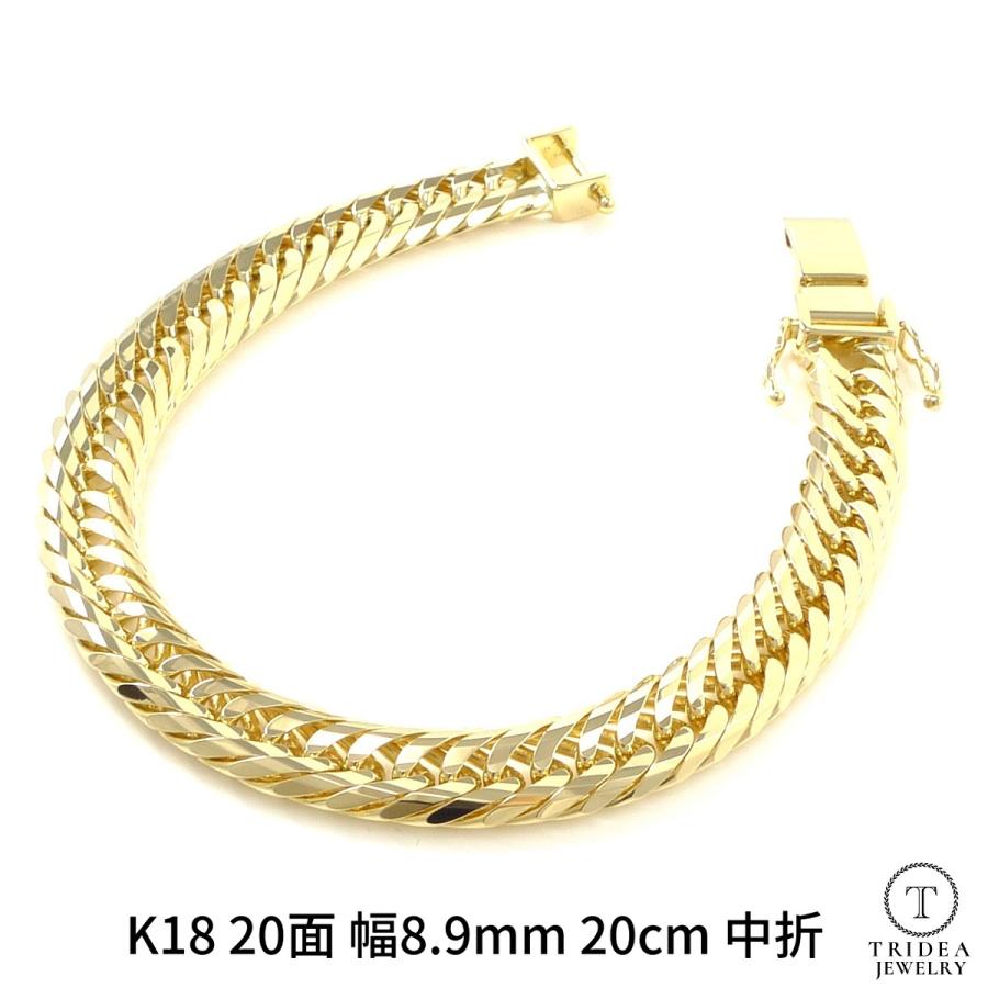 TRIDEA JEWELRY 18金 喜平 ブレスレット 40g 20cm 20面 トリプル TRIDEA JEWELRY 18金 喜平 ブレスレット 40g 20cm 20面 トリプル