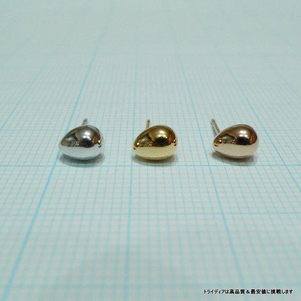 TRIDEA JEWELRY 選べる 18金 たまご ピアス Lサイズ k18 片耳 1