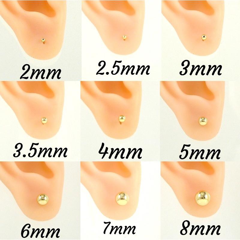 TRIDEA JEWELRY 選べる 18金 丸玉 ピアス k18 片耳 6mm イエロー TRIDEA JEWELRY 選べる 18金 丸玉 ピアス k18 片耳 6mm イエロー