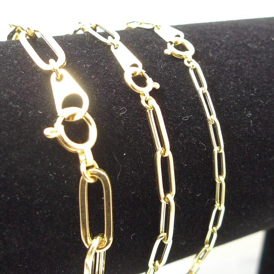 TRIDEA JEWELRY 18金 ペーパークリップ チェーン ブレスレット TRIDEA JEWELRY 18金 ペーパークリップ チェーン ブレスレット