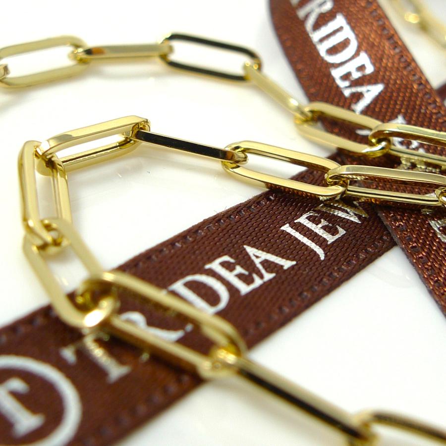 TRIDEA JEWELRY 18金 ペーパークリップチェーン ネックレス 幅