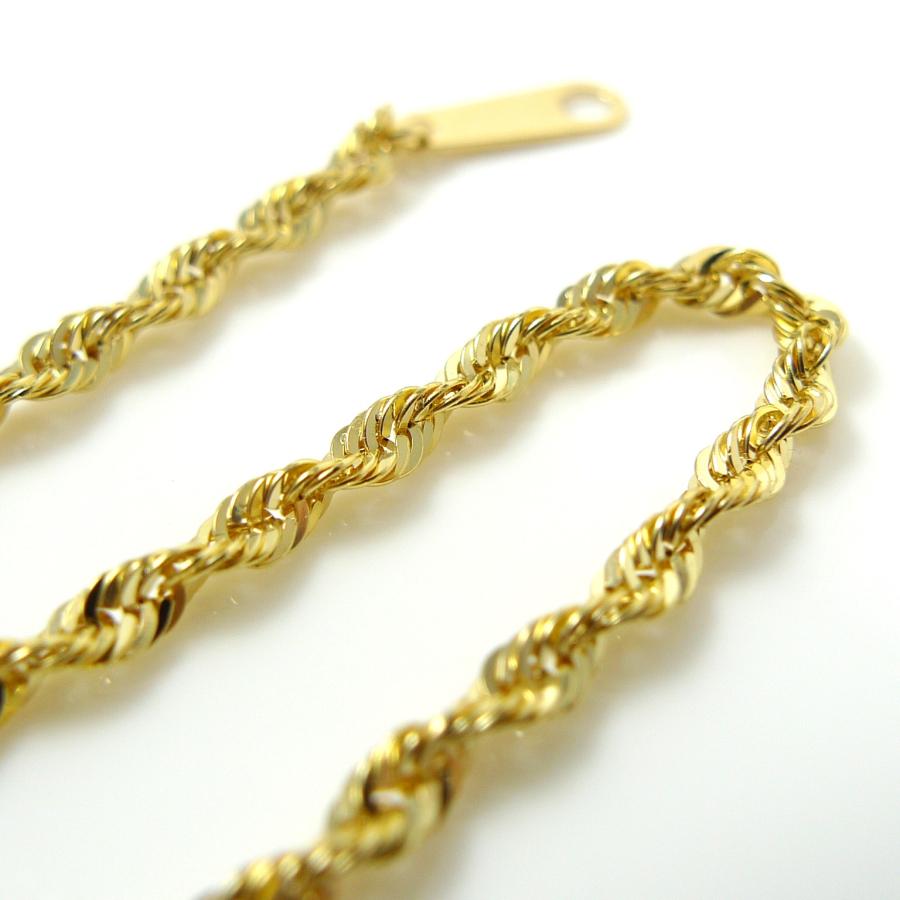 TRIDEA JEWELRY 18金 ロープ チェーン ブレスレット 幅1.9mm