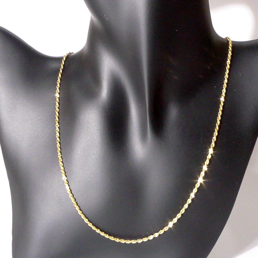TRIDEA JEWELRY 18金 ロープ チェーン ネックレス 幅1.9mm 50cm TRIDEA JEWELRY 18金 ロープ チェーン ネックレス 幅1.9mm 50cm