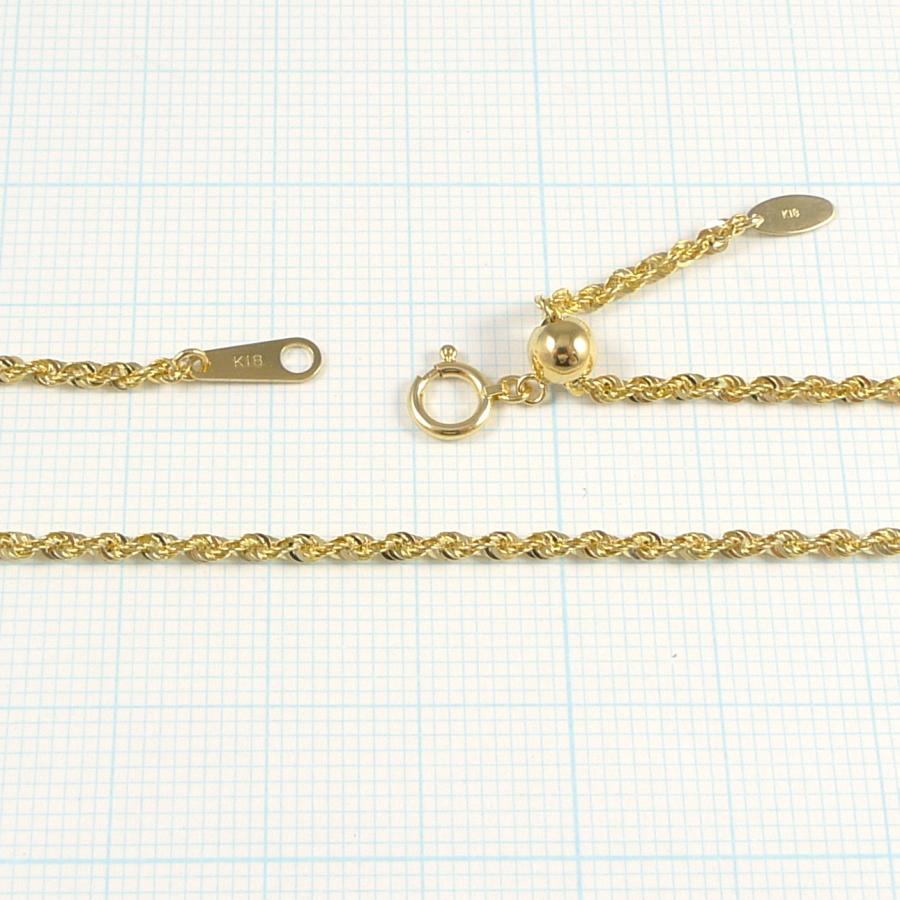 TRIDEA JEWELRY 18金 ロープ チェーン ネックレス 幅1.9mm 50cm TRIDEA JEWELRY 18金 ロープ チェーン ネックレス 幅1.9mm 50cm