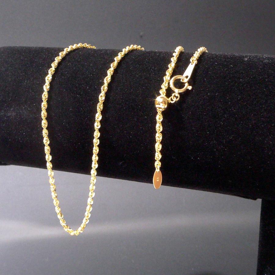 TRIDEA JEWELRY 18金 ロープ チェーン ネックレス 幅1.9mm 50cm TRIDEA JEWELRY 18金 ロープ チェーン ネックレス 幅1.9mm 50cm
