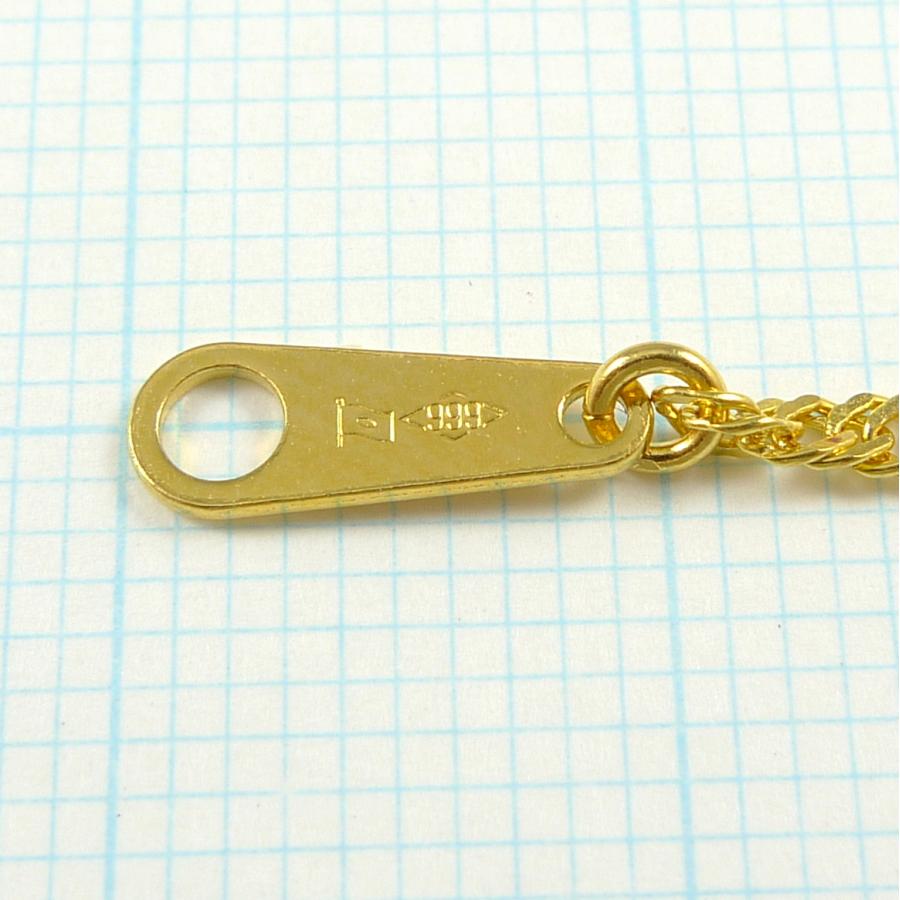 TRIDEA JEWELRY 純金 スクリューネックレス 24金 幅1.7mm 42cm 4.1g
