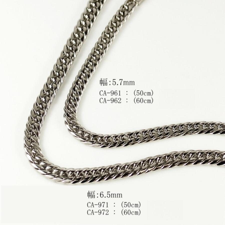 6面 ダブル 喜平 チェーン ネックレス 金属アレルギー対応 ステンレス 316L 幅6.5mm 50cm 27g 人気 ギフト プレゼント CA-971 プレゼント ギフト 爆買