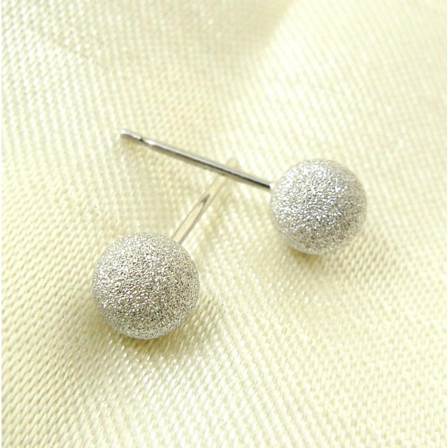 プラチナ フラッシュボール ピアス 5ｍｍ 1ペア 両耳 マット スターダスト Pt900 丸玉 白金 ボールピアス pt 爆買の画像