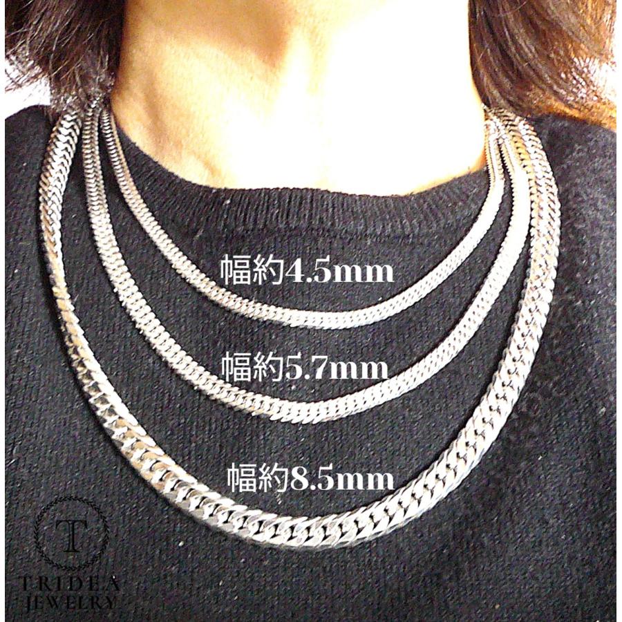 シルバー ネックレス 喜平 6面 ダブル 50cm 20g 幅4.5mm SV925 中折 メンズ レディース 喜平ネックレス 銀 SILVER 925 SV 誕生日 プレゼント 爆買の画像