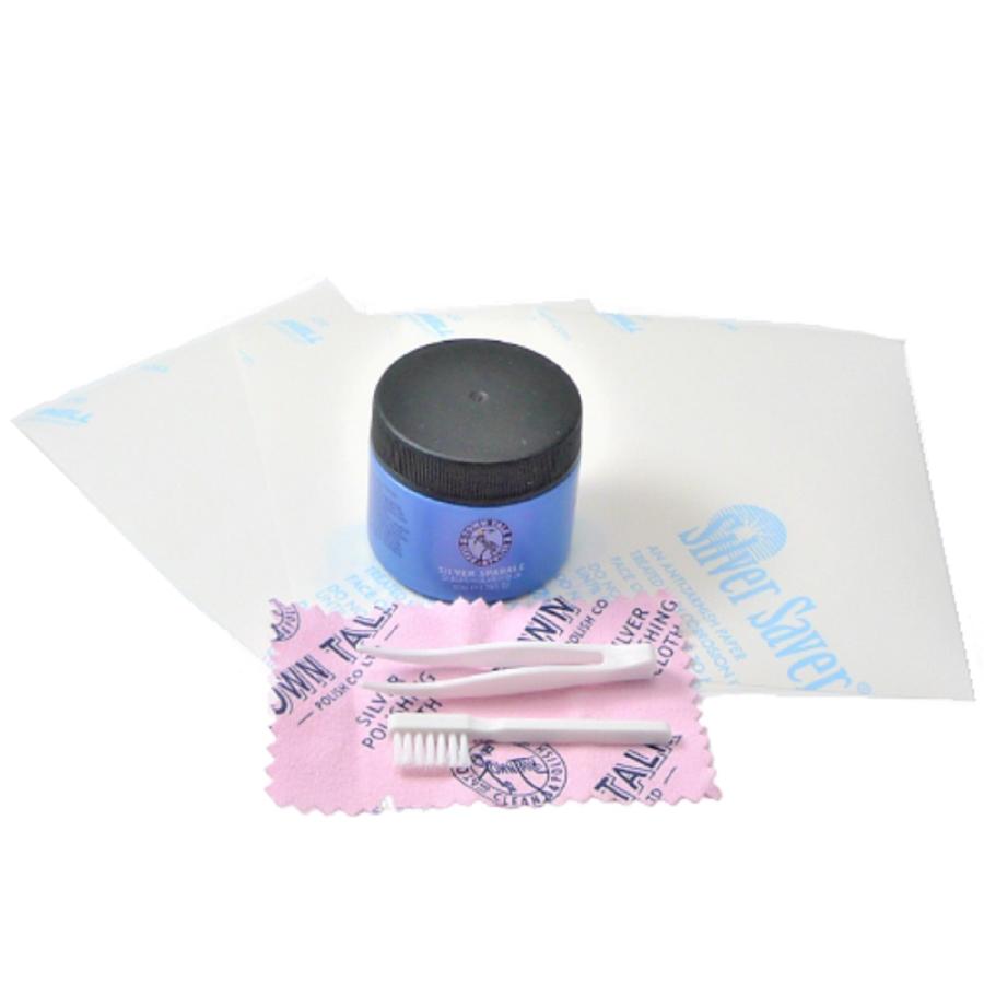 シルバー磨き アクセサリー 手入れ 銀磨き メンテナンス クリーナー セット シルバースパークル silver 銀専用50ml シルバー | TRIDEA JEWELRY
