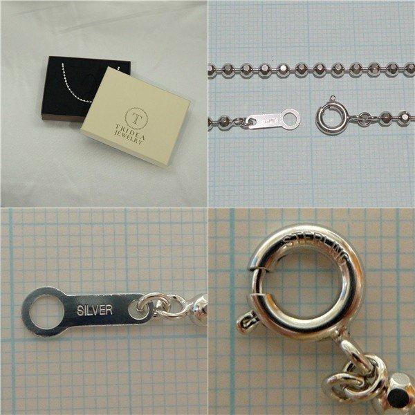 シルバー ネックレス カットボール 幅2.8mm 60cm 13g 引輪 コーティング選択可 純金 ロジウム プレゼント ギフト 爆買_2
