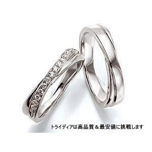 K18WGホワイトゴールドリング結婚指輪Wishウィッシュ写真左WS405 