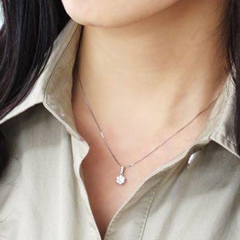 TRIDEA JEWELRY PT900 0.34ctプラチナダイヤモンドネックレスme.luxe95 