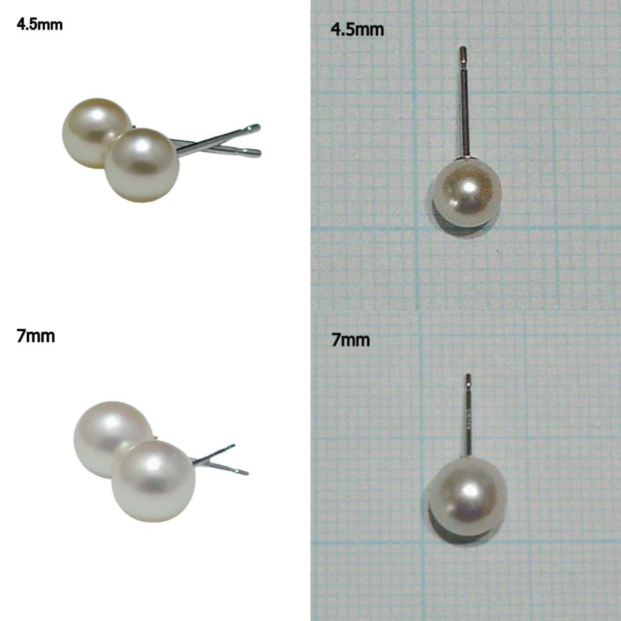 k14wgパールピアス　14金ホワイトゴールドアコヤパールピアス TRIDEA JEWELRY アコヤパール ピアス 14金 ホワイトゴールド