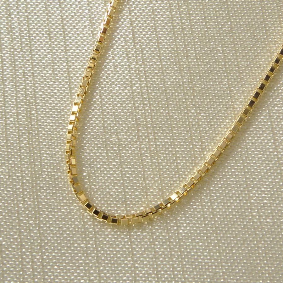 TRIDEA JEWELRY k18 ベネチアン ネックレス 幅1mm 50cm 3.3g スライド