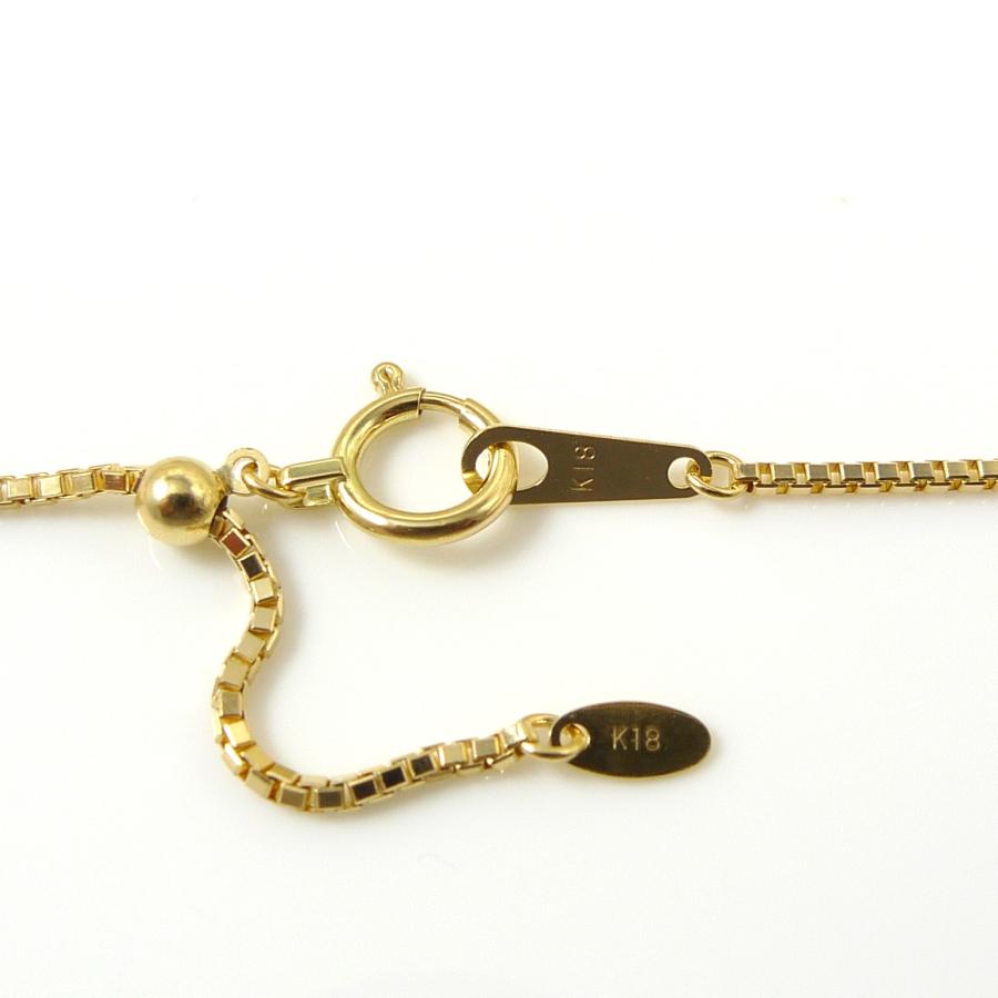 k18 ベネチアン ネックレス 幅1mm 50cm 3.3g スライド プレゼント ギフト 18金 チェーンのみ メンズ レディース 爆買の画像