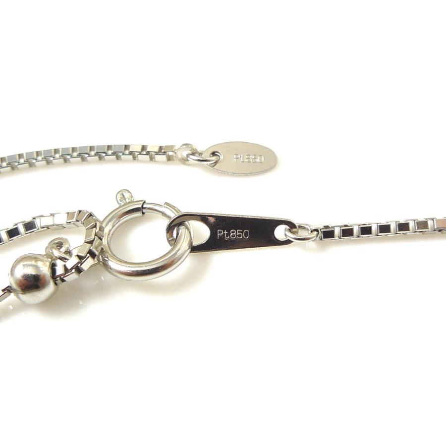 ベネチアン ネックレス プラチナ Pt850 チェーンのみ メンズ レディース 幅0.8mm 60cm 3.1g スライド プレゼント ギフト 爆買_5