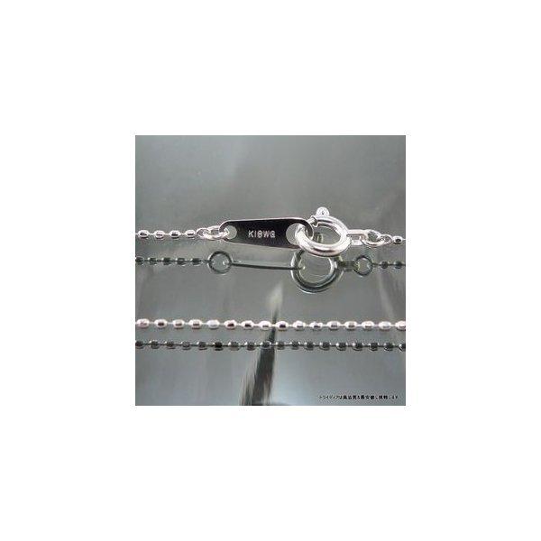 18金 ホワイトゴールド カットボール ネックレス チェーンのみ 幅0.8mm 40cm 1g 引輪 受注生産2〜3週間 プレゼント ギフト | TRIDEA JEWELRY | 01
