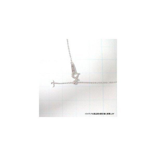 カットボール ネックレス 18金 ホワイトゴールド WG チェーンのみ k18 メンズ レディース プレゼント 幅1mm 45cm 1.6g スライド プレゼント ギフト 爆買の画像