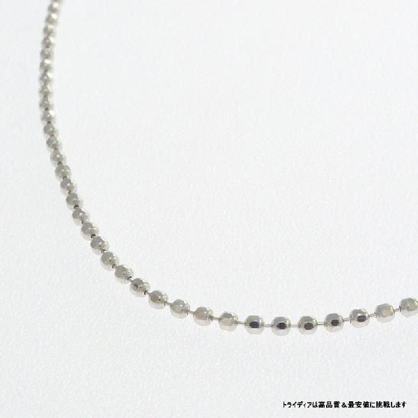 カットボール ネックレス プラチナ Pt850 チェーンのみ メンズ レディース プレゼント 幅1.5mm 60cm 6.3g スライド プレゼント ギフト 爆買の画像