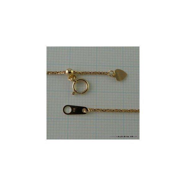 スリーファイブ ネックレス 18金 チェーンのみ k18 メンズ レディース プレゼント 幅1.1mm 45cm 3.2g スライド プレゼント ギフト 爆買の画像