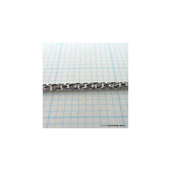 スリーファイブ ネックレス 18金 ホワイトゴールド WG チェーンのみ k18 メンズ レディース プレゼント 幅1.1mm 60cm 4.2g スライド プレゼント ギフト 爆買の画像