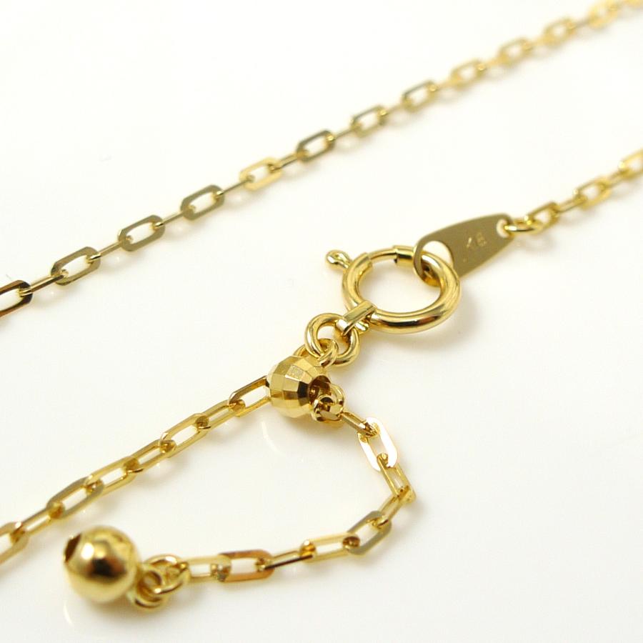 レオン ネックレス 18金 チェーンのみ k18 メンズ レディース プレゼント 幅1.3mm 60cm 2.3g スライド プレゼント ギフト 爆買の画像