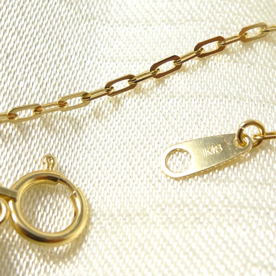 レオン ネックレス 18金 チェーンのみ k18 メンズ レディース プレゼント 幅1.3mm 60cm 2.3g スライド プレゼント ギフト 爆買の画像
