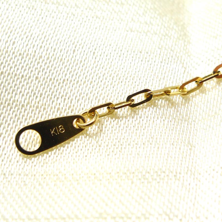 レオン ネックレス 18金 チェーンのみ k18 メンズ レディース プレゼント 幅1.3mm 60cm 2.3g スライド プレゼント ギフト 爆買の画像